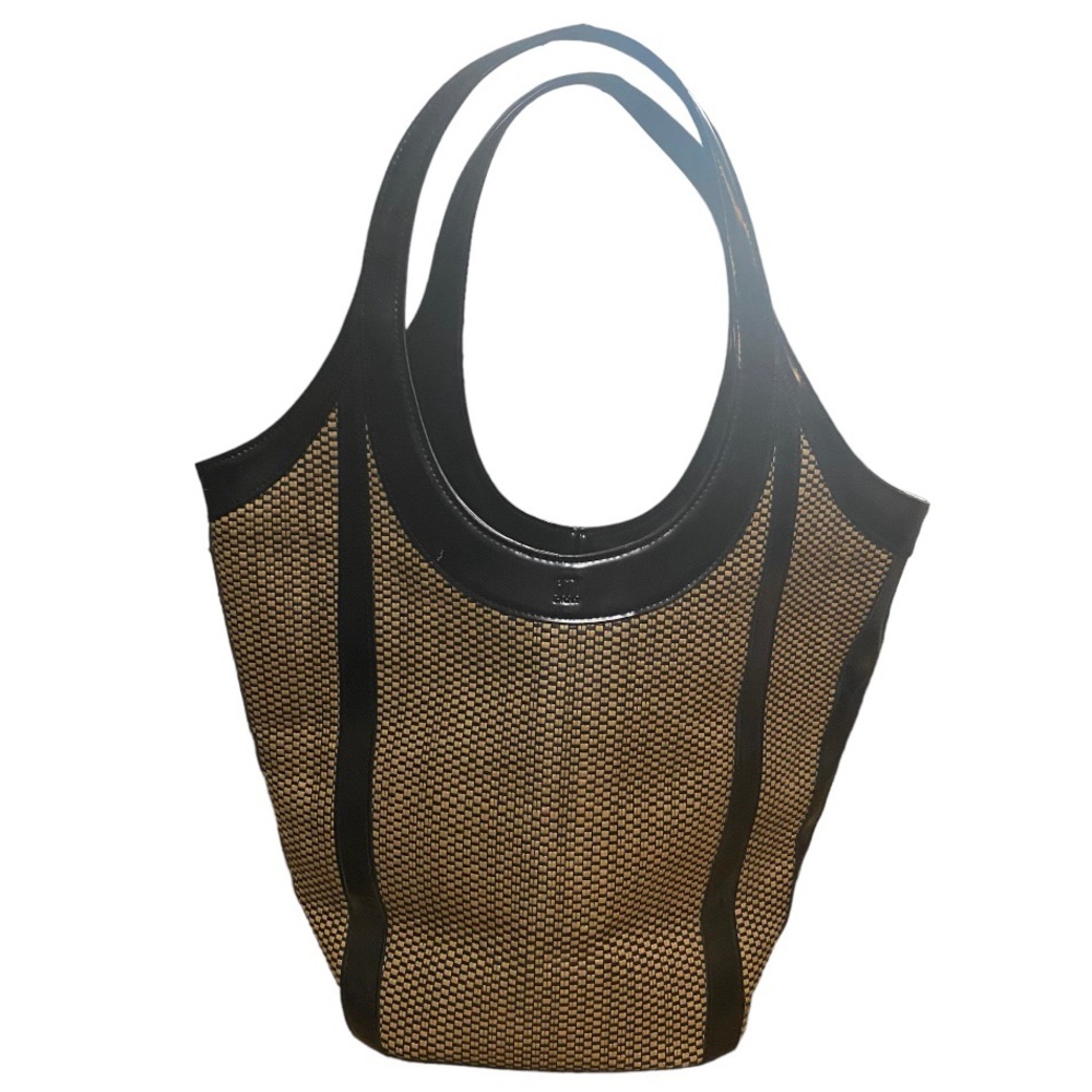 DINY City Tan & Black Weaved Purse